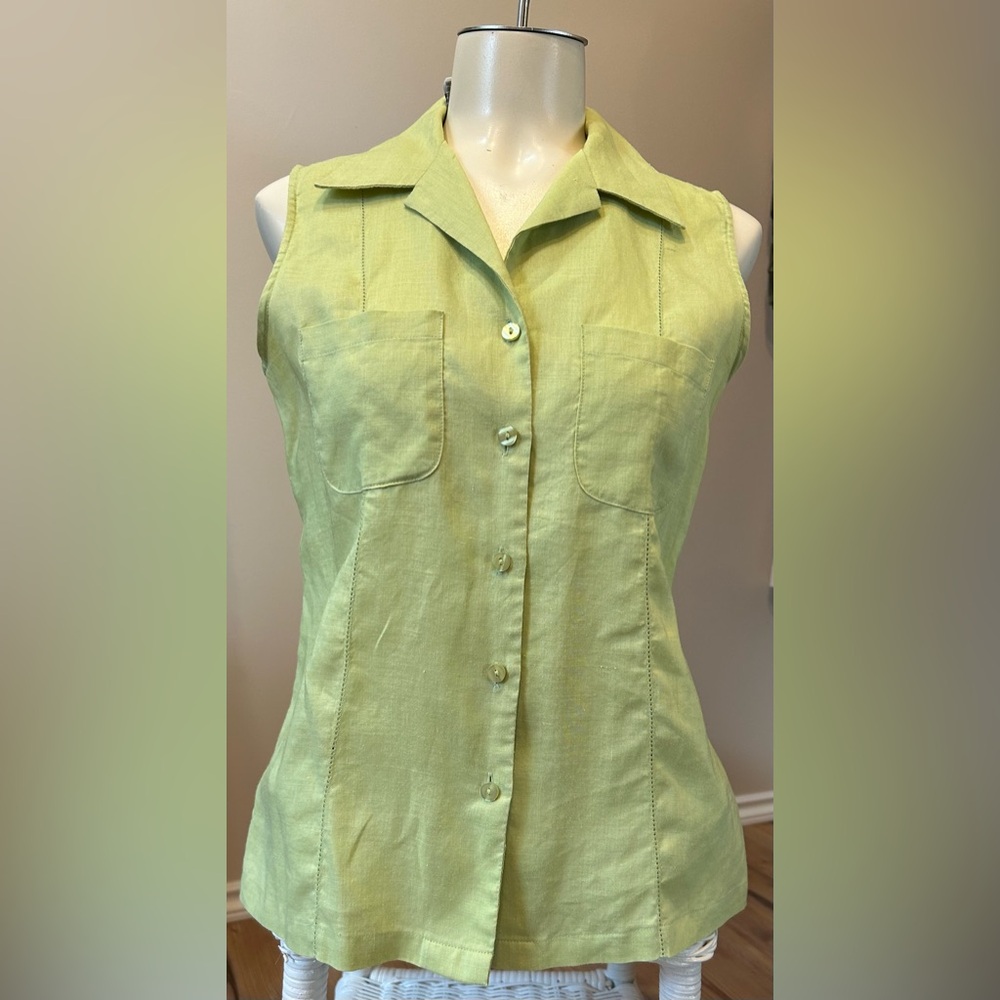 100% Linen Sleeveless blouse